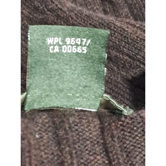 Eddie Bauer Womens Brown Cable Knit Button-Up Cardigan Sweater M Y2K - Picture 6 of 11